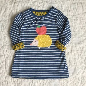 Mini Baby Boden Hedgehog Reversible Dress 12-18 m